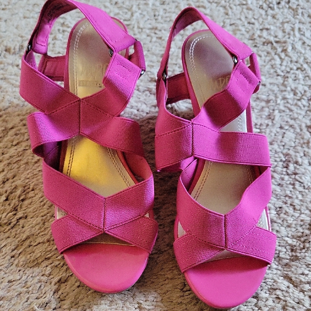 Impo Vibrant Pink Crisscross Sandals